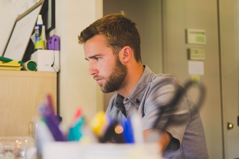 Entrepreneur working on laptop